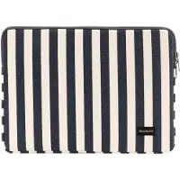 Bombata Versilia Universele Laptophoes Sleeve - Gestreept - 15 inch / 15.6 inch / 16 inch - Blauw