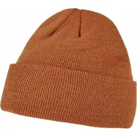 Build Your Brand - Heavy Knit Beanie - Camel - One Size