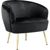 Notio Living Paloma-Accent Stoel in Fluweel Zwart