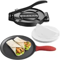 Vevor Tortilla Press Taco Press (25 cm) Gemaakt van grijs ijzer