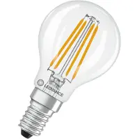 Ledvance LED Filament Kogellamp E14 - 3.4W 470lm 2700K 230V - Ø45mm - Dimbaar - Geschikt voor woonkamer, restaurants, decoratie