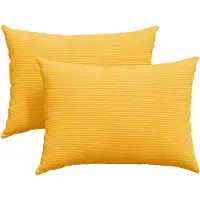 vidaXL Zitkussens 2 pcs Licht Geel 70 x 50 cm Corduroy stof
