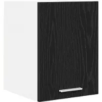 vidaXL Hangkast Zwart Eiken en Wit 30 x 31 x 40 cm Bewerkt hout