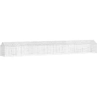 vidaXL Konijnenkooi Zilver 600 x 78 x 78 cm Gegevens staal