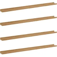 vidaXL Wandplank Muurmontage 4 st Bruin 115 x 9 x 3 cm Bewerkt hout