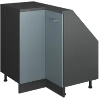 Vicco R-Line Hoekkeukenkast voor schuine wand – 75.6 cm met 1 deur Blauw-grijs