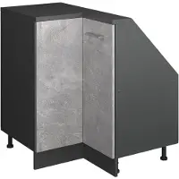 Vicco R-Line Hoekkeukenkast voor schuine wand – 75.6 cm met 1 deur Beton