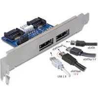 DeLOCK Slot bracket 2 x eSATApd 5 V / 12 V