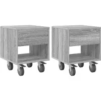 vidaXL Nachtkastje 2 st Grijs Sonoma 40,5 x 40 x 48 cm Bewerkt hout