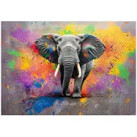 WALLARENA - Fotobehang - 400x280 cm - schattige olifant voor kinderkamer