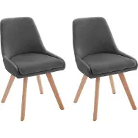 Notio Living Rudi-Eetkamerstoel - Set van 2 - Antraciet