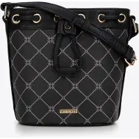 WITTCHEN Dames Bucket Bag in Eco-leer met Monogram Zwart