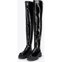 WITTCHEN Dames lakleren hoge laarzen zwart lakleer