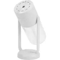 LONGZIMING -Ultrasone luchtbevochtiger met sterrenhemelprojector – USB, thuis en auto – Oscillerende LED nachtlamp, stille waterverstuiver, sfeervolle verlichting voor slaapkamer en kinderkamer – Wit