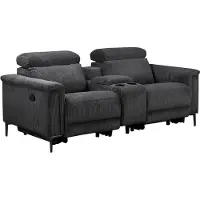 Notio Living Lund-Dubbele relaxfauteuil met handmatige functie in corduroy antraciet