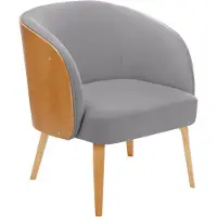 Notio Living Alzey-Fauteuil in zachte stof grijs