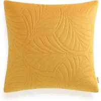 Room99 Decoratieve Velours Kussen 45x45 - Zacht & Stijlvol Mosterdgeel