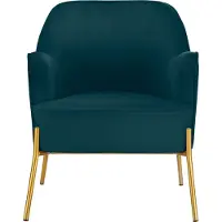 Notio Living Runa-Beklede Accent Stoel in Fluweel Petrol