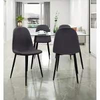 Notio Living Monza-Eetkamerstoel - 4 Pack - Antraciet