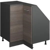 Vicco R-Line Hoekkeukenkast voor schuine wand – 75.6 cm met 1 deur Edel grijs