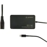 Gembird 65 W PowerDelivery USB Type-C snellader GaN, zwart