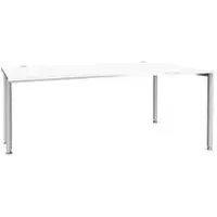 Schäfer Shop Bureautafel in vrije vorm MODENA FLEX, aanbouw rechts, wit
