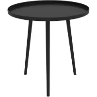 Outsunny -Beistelltisch-40cm x 40cm x 50cm-Schwarz