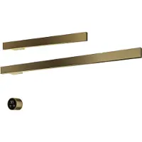 Hotbath &more set van 2 rails ras80 square 80 en ras50 square 50 cm met separate schakelaar en inbouw element geborsteld messing pvd
