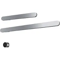 Hotbath &MORE set van 2 rails RASS80 SOFT SQUARE 80 en RASS50 SOFT SQUARE 50 cm met separate schakelaar Chroom (Exclusief inbouwdeel)