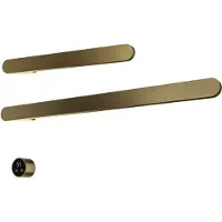 Hotbath &more set van 2 rails rass80 soft square 80 en rass50 soft square 50 cm met separate schakelaar geborsteld messing pvd