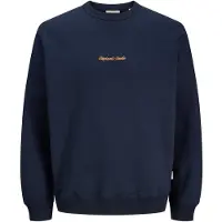 Jack & jones Junior Sweatshirt 'JORNORREBRO' donkerblauw / oranje