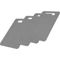 Westmark ontbijtplanken - 25x15cm - 4 stuks - Mes vriendelijk - kunststof, antraciet