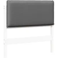 vidaXL Gestoffeerd hoofdbord met hoofdeinde Wit en Lichtgrijs 75 cm