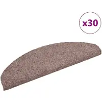 vidaXL Trapmatten Zelfklevend 30 stuks 65x21x4 cm lichtbruin Halfrond Groot