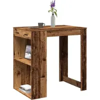 vidaXL Bartafel 102x70x103,5 cm bewerkt hout oud houtkleurig