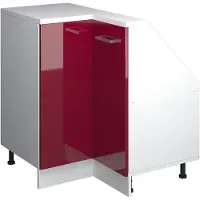 Vicco R-Line Hoekkeukenkast voor schuine wand – 75.6 cm met 1 deur Rode hoogglans