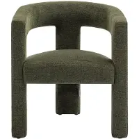 Vente-unique Fauteuil in groene textuurstof FAVINA