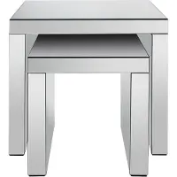 Vente-unique Set van 2 salontafels van MDF en spiegel - YERVINI