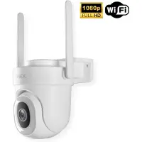 Finex Beveiligingscamera One – 1080P – Geen abonnement - Buiten Camera Met Nachtzicht – Buitencamera – Bewakingscamera voor Buiten – Beveiligingscamera Met WiFi en App – Wit