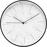 Technoline Kwarts wand klok, marmer design zwart