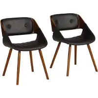 Notio Living Langley-Eetkamerstoel - 2 Pack - Zwart PU