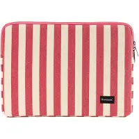 Bombata Versilia Universele Laptophoes Sleeve - Gestreept - 15 inch / 15.6 inch / 16 inch - Roze