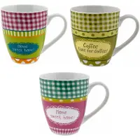 COSY&TRENDY Cosy & Trendy Jumbo Mokken Set van 3 – 450 ml – Home Sweet Home! & Time for Coffee!