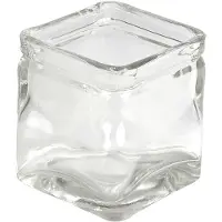 Packlinq Vierkant glas, afm 7,5x7,5 cm, h: 8 cm, 12stuks