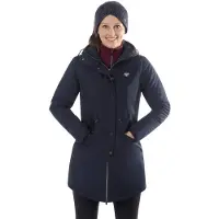 QHP - Lange Winterjas Linde Waterproof - Navy - Maat 46