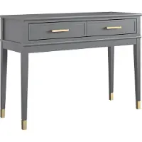 CosmoLiving by Cosmopolitan Sidetable Westerleigh met 2 laden, onderhoudsvriendelijk mdf, massief houten poten, hoogte 76 cm (1 stuk)