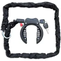 Lynx Hangslot met ingebouwde ketting, 1000 x 5,5 mm, zwart