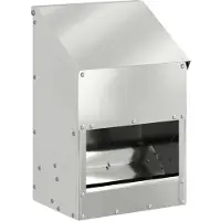 vidaXL Kippenvoerbak zilver 21 x 16 x 33 cm 3 kg Gegalvaniseerd staal