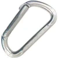 Kong D Shape Straight Karabijnhaak Zilver 80 mm