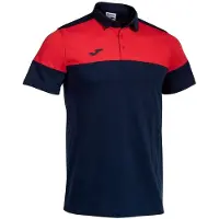 Joma Crew V Korte Mouw Poloshirt Rood,Blauw S Man